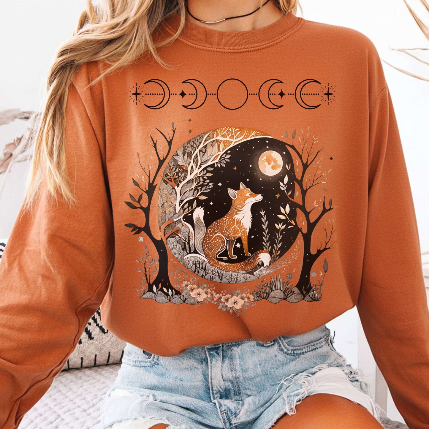 Long-sleeve Yam / S Fox Goblincore Long Sleeve The Mystic Eden