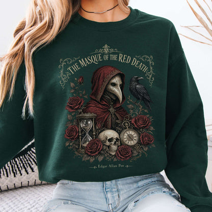 Sweatshirt Forest Green / S Poe's The Masque of the Red Death Crewneck Sweatshirt The Mystic Eden