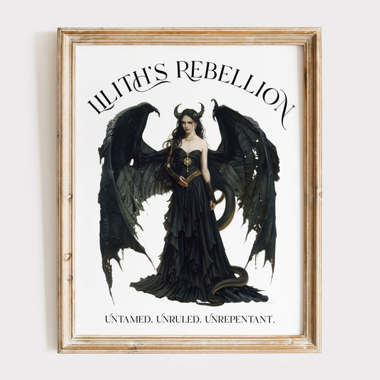 Poster 11″ x 14″ / Matte Lilith’s Rebellion Goddess Art Print (Light) The Mystic Eden