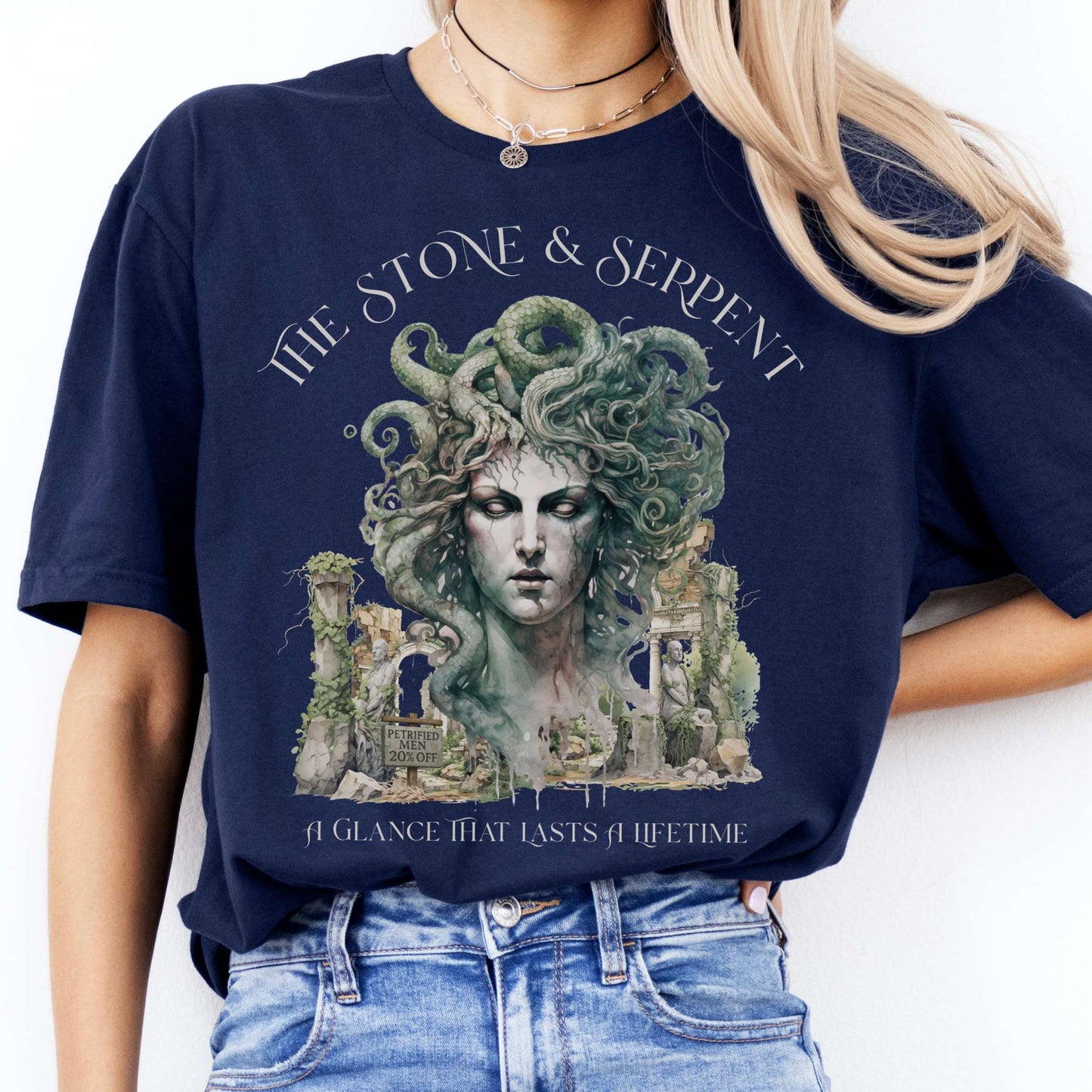 T-Shirt The Stone & Serpent Medusa  T-Shirt The Mystic Eden