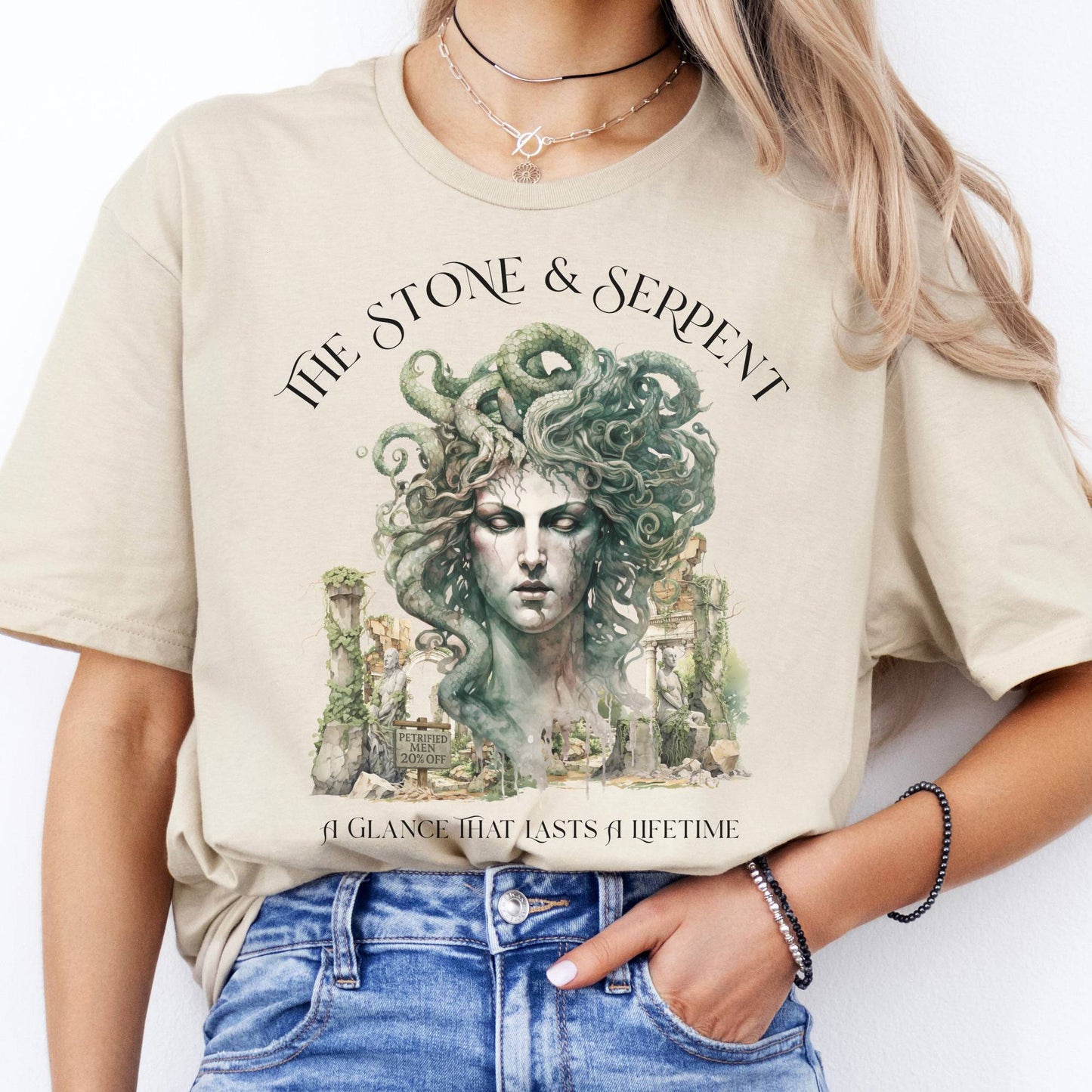 T-Shirt The Stone & Serpent Medusa  T-Shirt The Mystic Eden