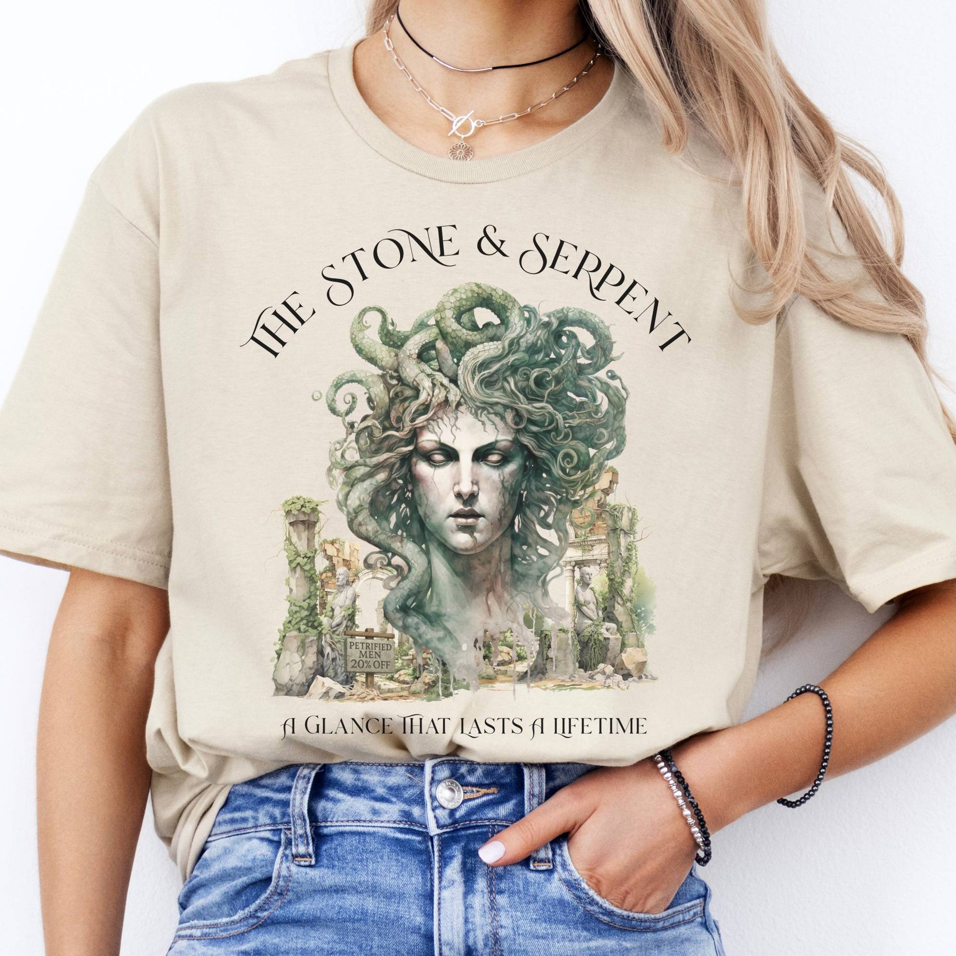 T-Shirt The Stone & Serpent Medusa  T-Shirt The Mystic Eden
