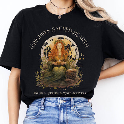T-Shirts Brighid's Sacred Hearth Goddess T-Shirt The Mystic Eden