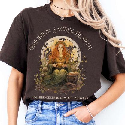 T-Shirts Brighid's Sacred Hearth Goddess T-Shirt The Mystic Eden
