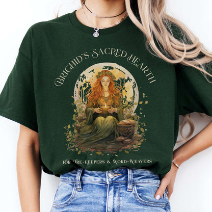 T-Shirts Brighid's Sacred Hearth Goddess T-Shirt The Mystic Eden