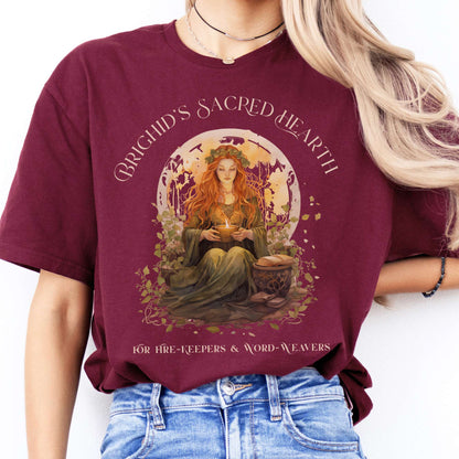 T-Shirts Brighid's Sacred Hearth Goddess T-Shirt The Mystic Eden