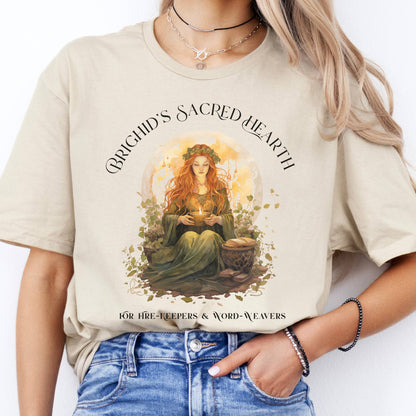 T-Shirts Brighid's Sacred Hearth Goddess T-Shirt The Mystic Eden
