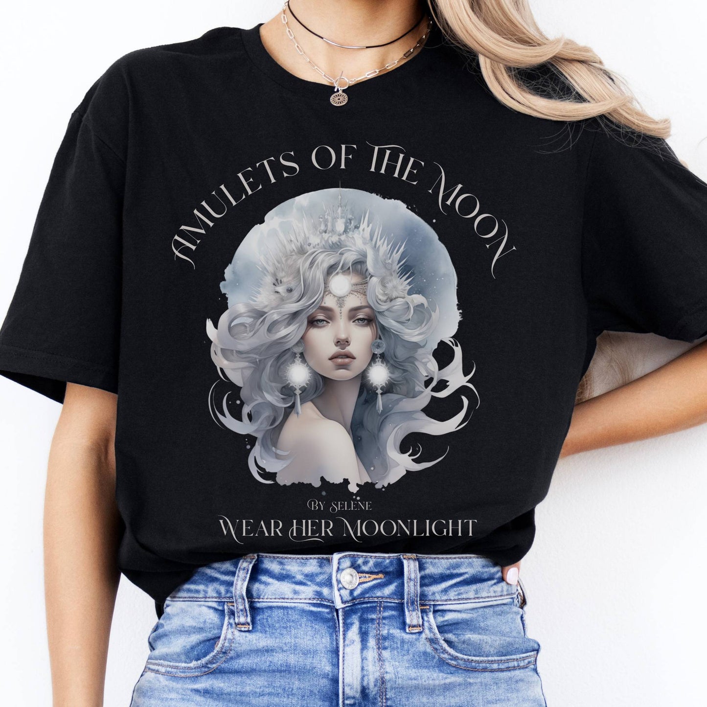 T-Shirts Amulets of the Moon Selene Goddess T-Shirt The Mystic Eden