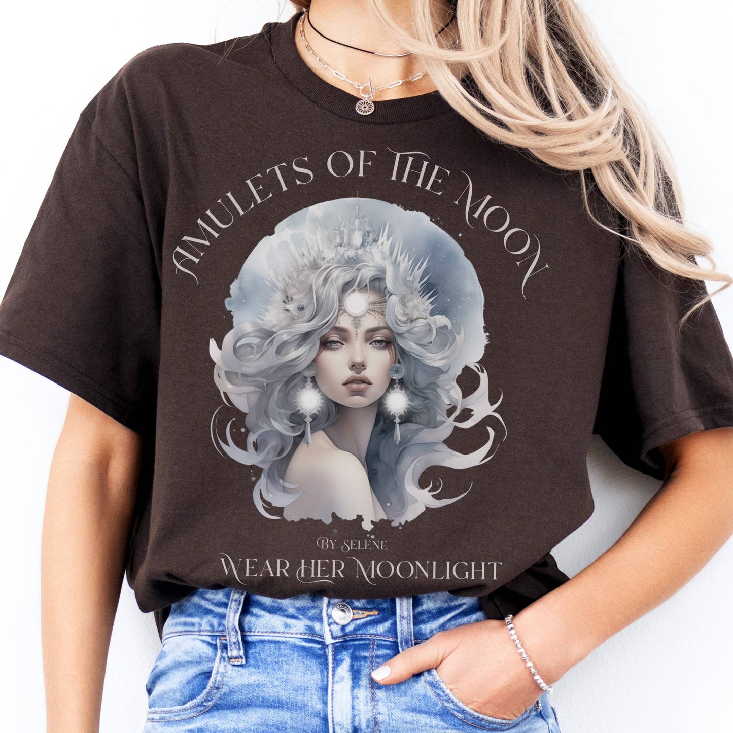 T-Shirts Amulets of the Moon Selene Goddess T-Shirt The Mystic Eden