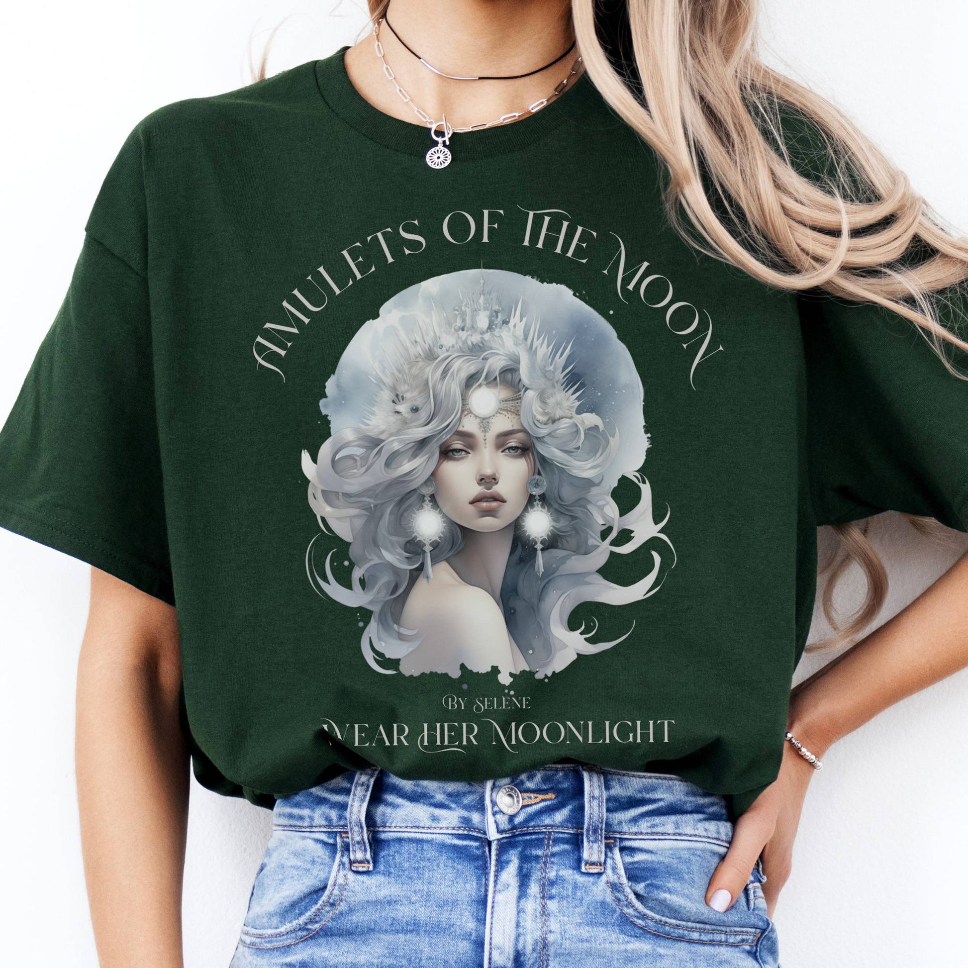 T-Shirts Amulets of the Moon Selene Goddess T-Shirt The Mystic Eden