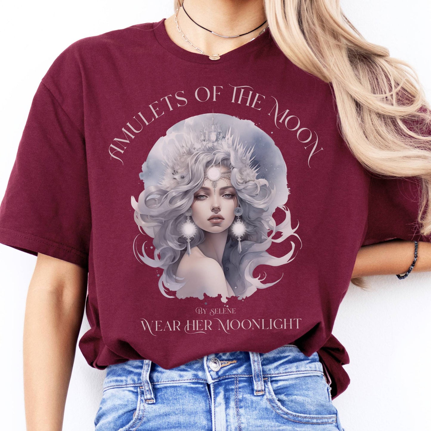 T-Shirts Amulets of the Moon Selene Goddess T-Shirt The Mystic Eden