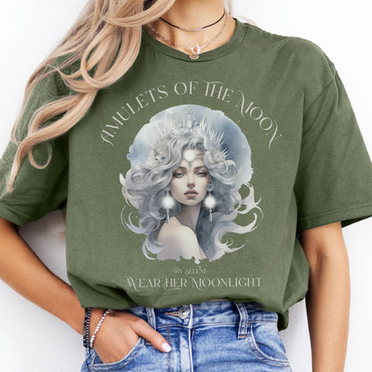 T-Shirts Amulets of the Moon Selene Goddess T-Shirt The Mystic Eden