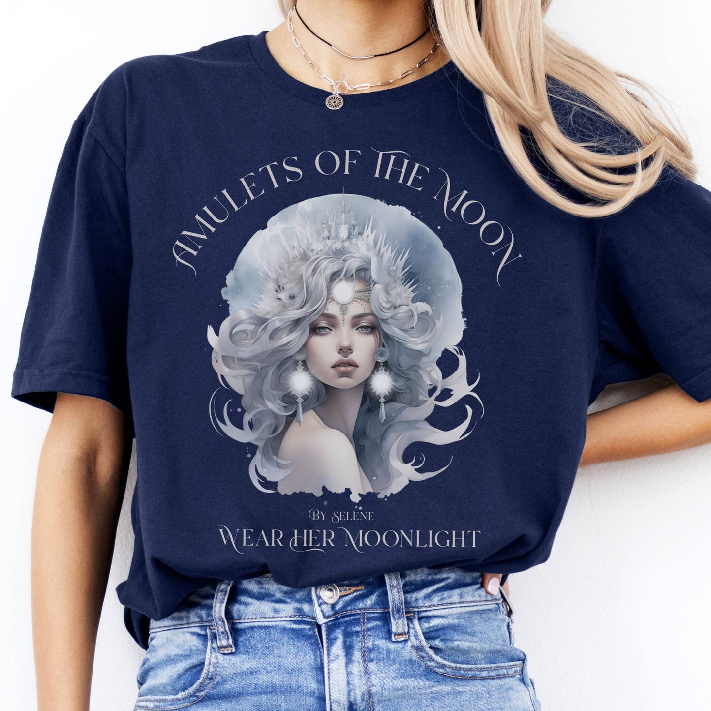 T-Shirts Amulets of the Moon Selene Goddess T-Shirt The Mystic Eden