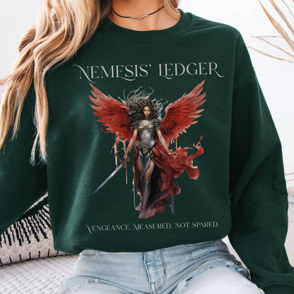 Sweatshirt Nemesis' Ledger Goddess of Justice Sweatshirt The Mystic Eden