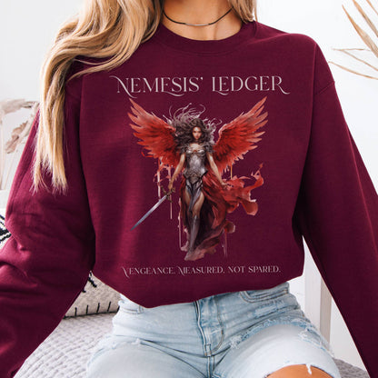Sweatshirt Nemesis' Ledger Goddess of Justice Sweatshirt The Mystic Eden
