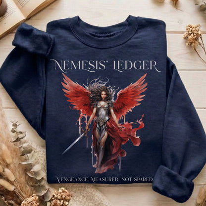 Sweatshirt Navy / S Nemesis' Ledger Goddess of Justice Sweatshirt The Mystic Eden