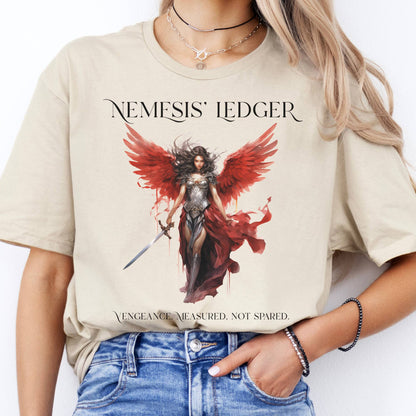 T-Shirt Nemesis' Ledger Goddess of Justice T-Shirt The Mystic Eden