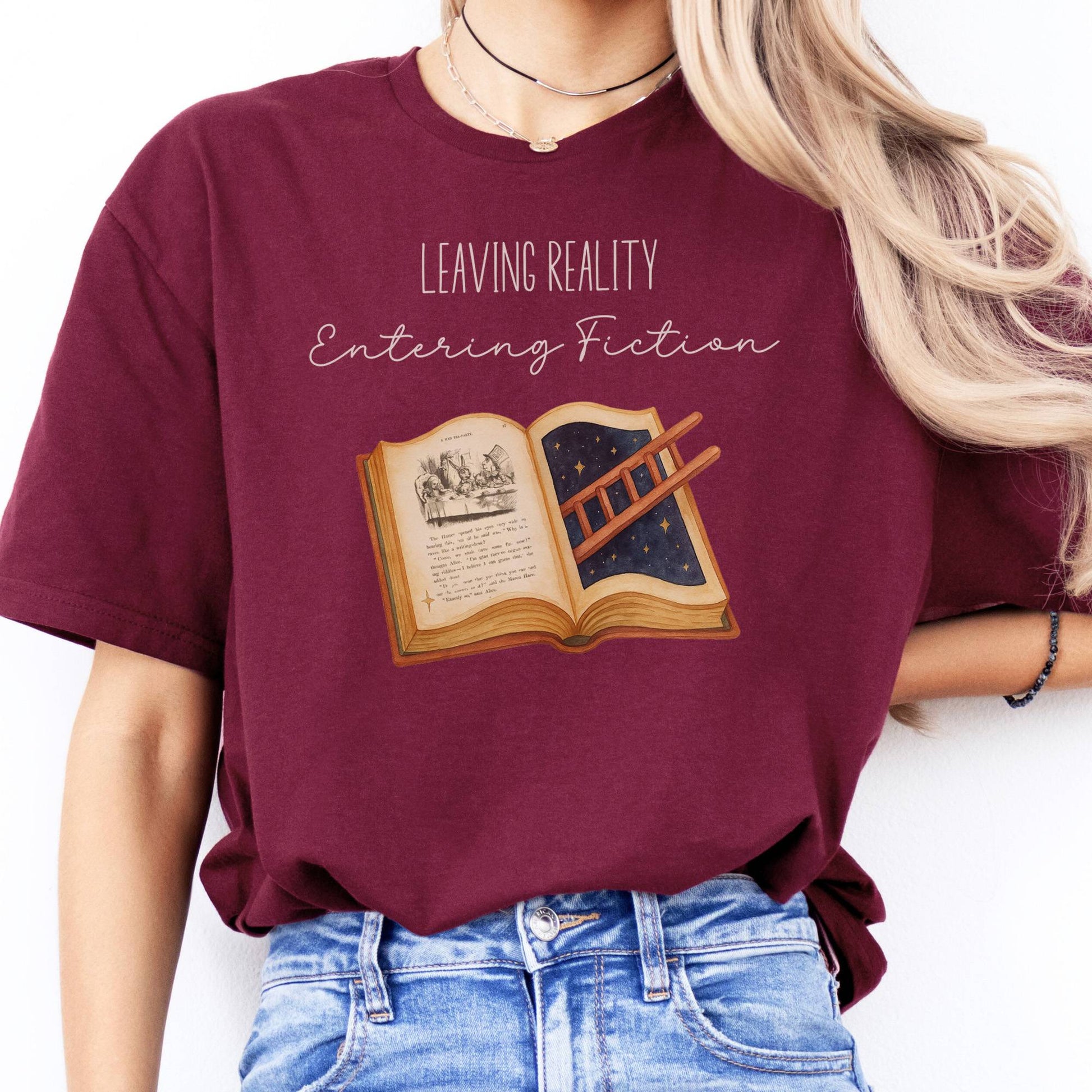 T-Shirt Leaving Reality Entering Fiction T-Shirt The Mystic Eden