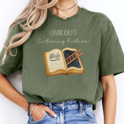 T-Shirt Leaving Reality Entering Fiction T-Shirt The Mystic Eden