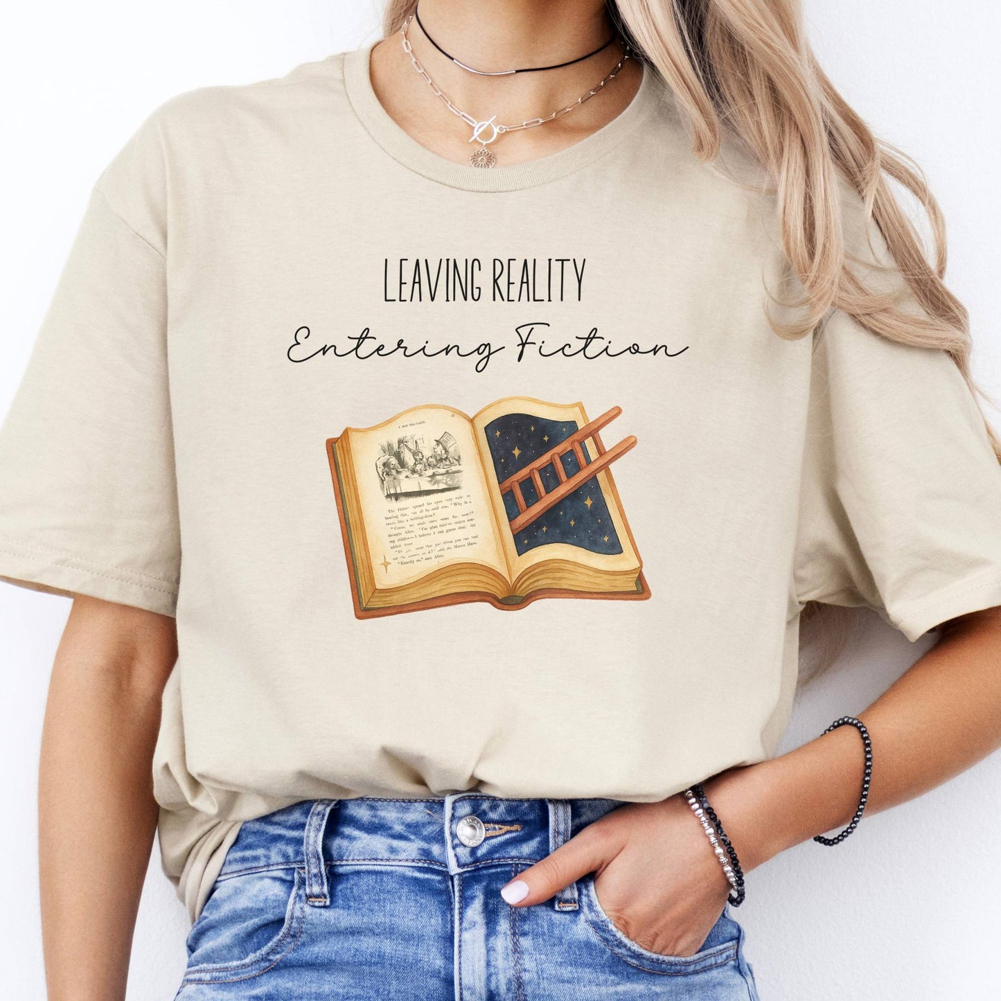 T-Shirt Leaving Reality Entering Fiction T-Shirt The Mystic Eden