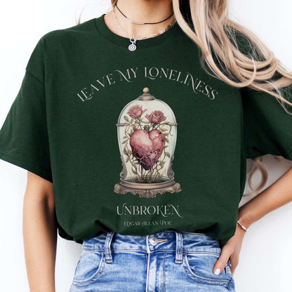 T-Shirt Leave My Loneliness Unbroken Edgar Allan Poe T-Shirt The Mystic Eden
