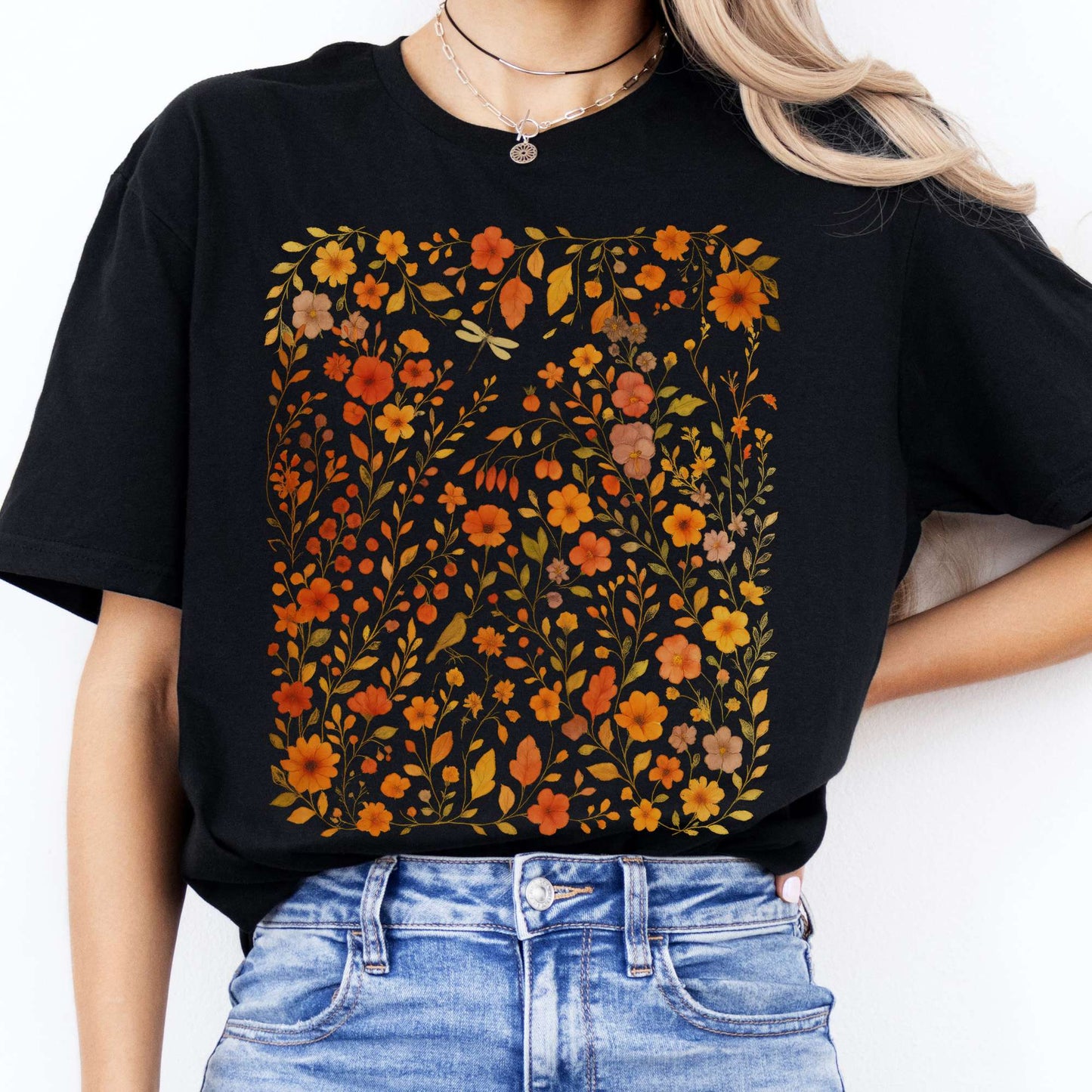 T-Shirt Autumn Wildflower T-Shirt The Mystic Eden