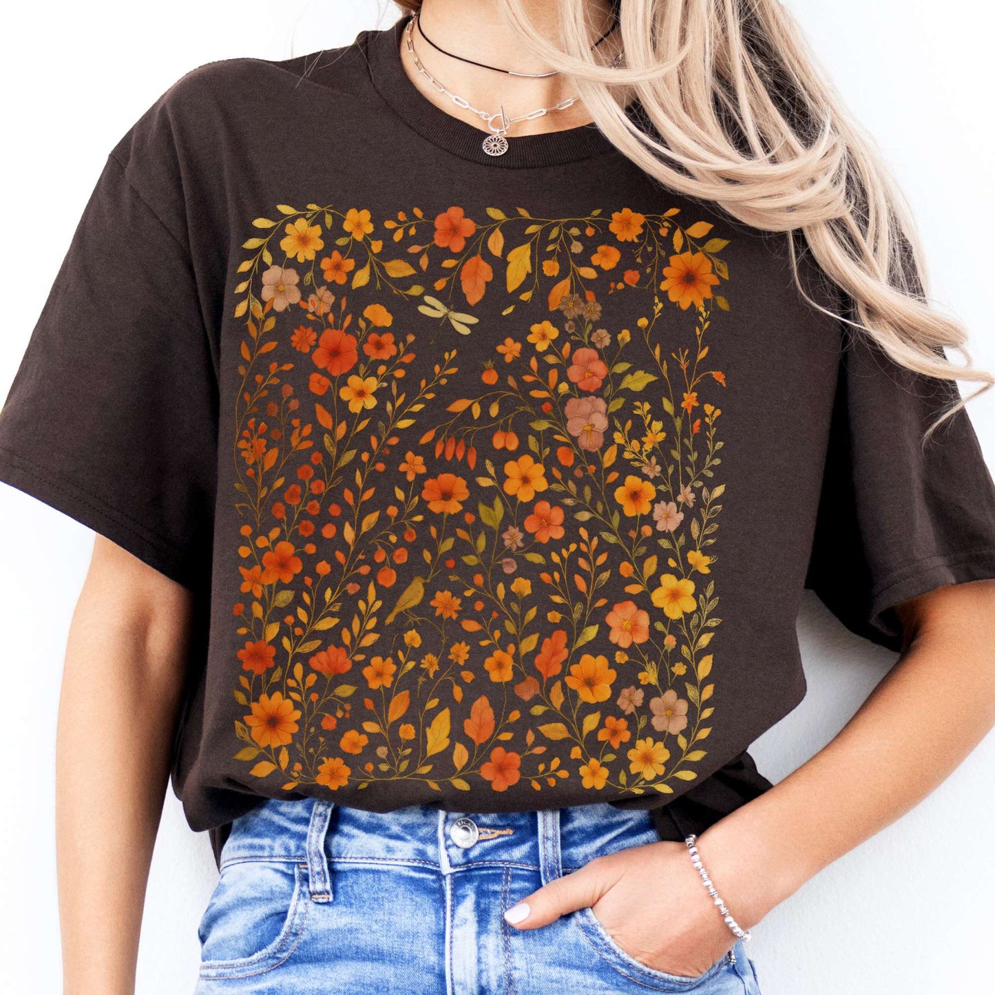 T-Shirt Autumn Wildflower T-Shirt The Mystic Eden