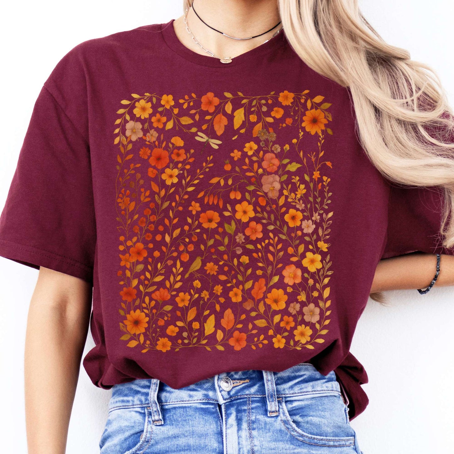 T-Shirt Autumn Wildflower T-Shirt The Mystic Eden