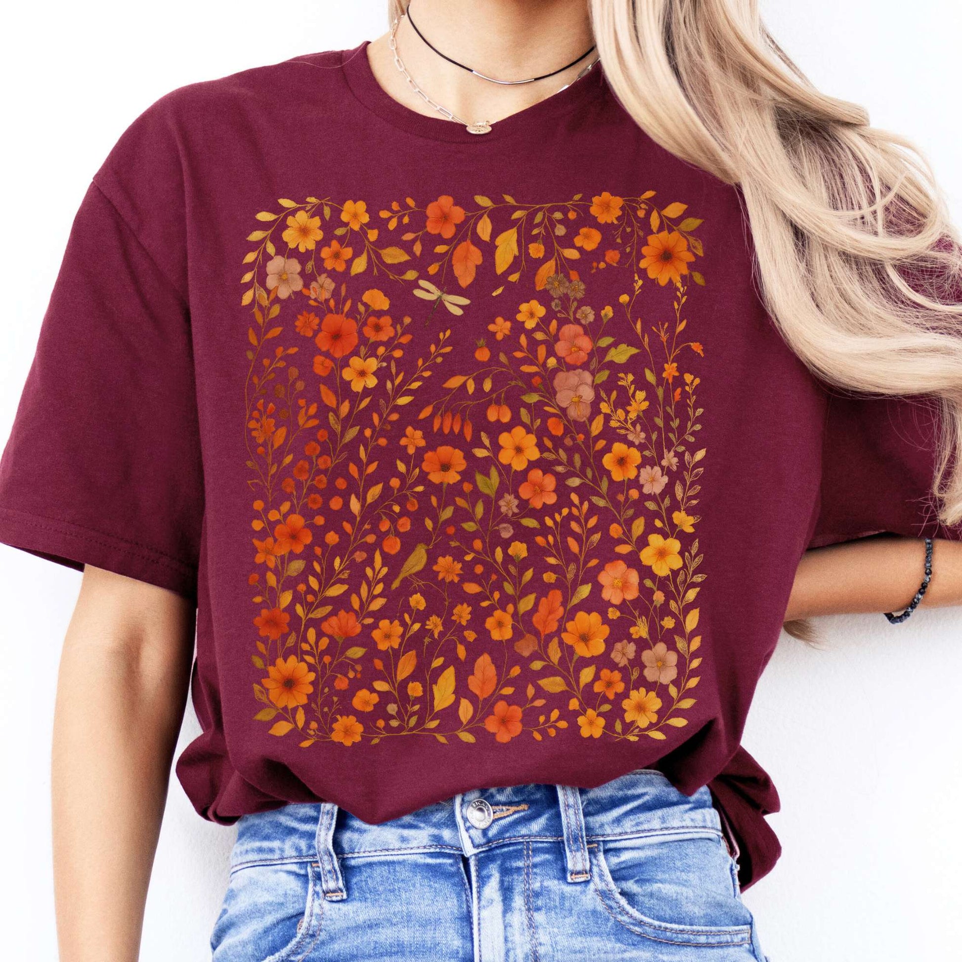 T-Shirt Autumn Wildflower T-Shirt The Mystic Eden