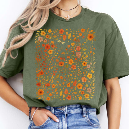 T-Shirt Autumn Wildflower T-Shirt The Mystic Eden