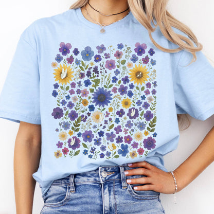 T-Shirt Sunflower Garden Cottagecore T-Shirt The Mystic Eden