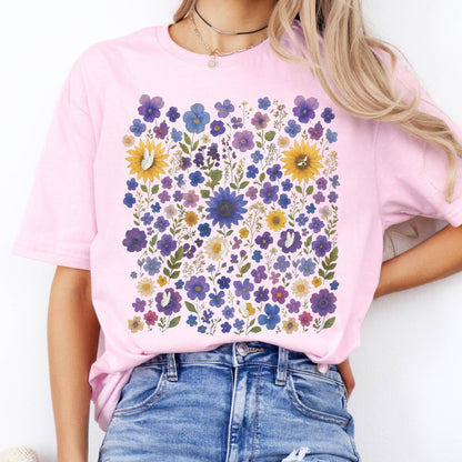 T-Shirt Sunflower Garden Cottagecore T-Shirt The Mystic Eden