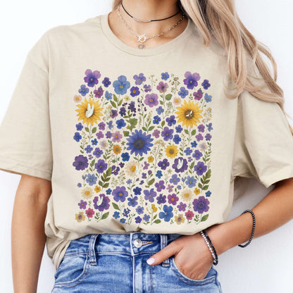 T-Shirt Sunflower Garden Cottagecore T-Shirt The Mystic Eden