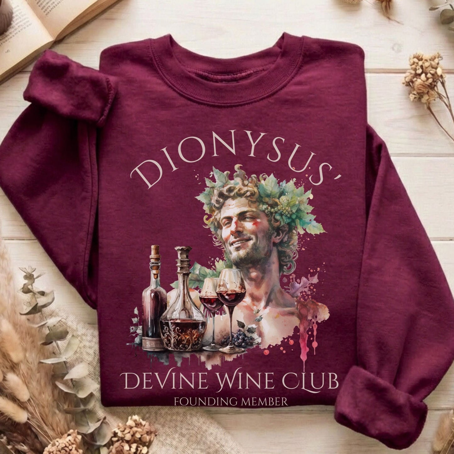 Sweatshirt Maroon / S Design 273 Crewneck Sweatshirt The Mystic Eden