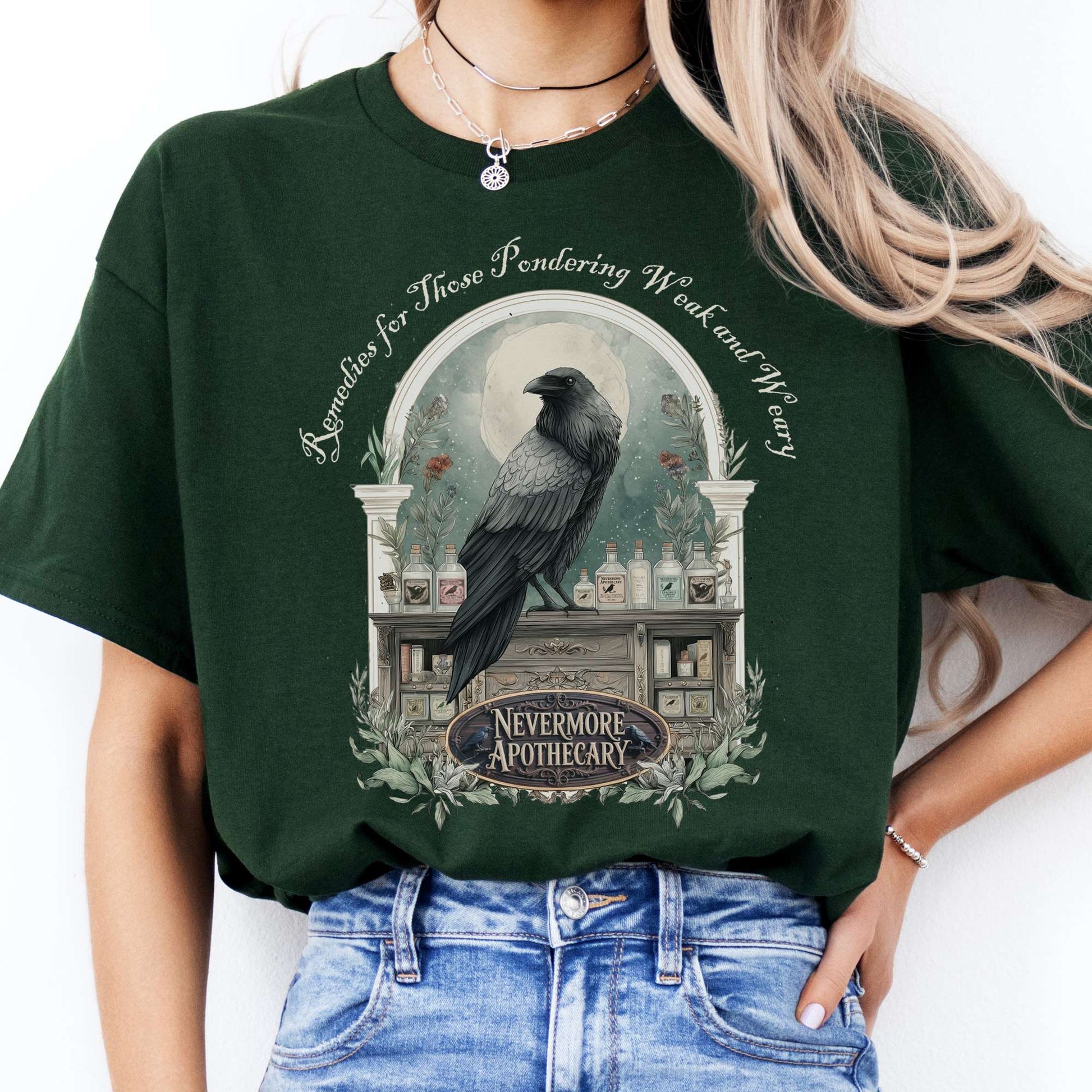 T-Shirt Nevermore Apothecary Edgar Allan Poe T-Shirt The Mystic Eden
