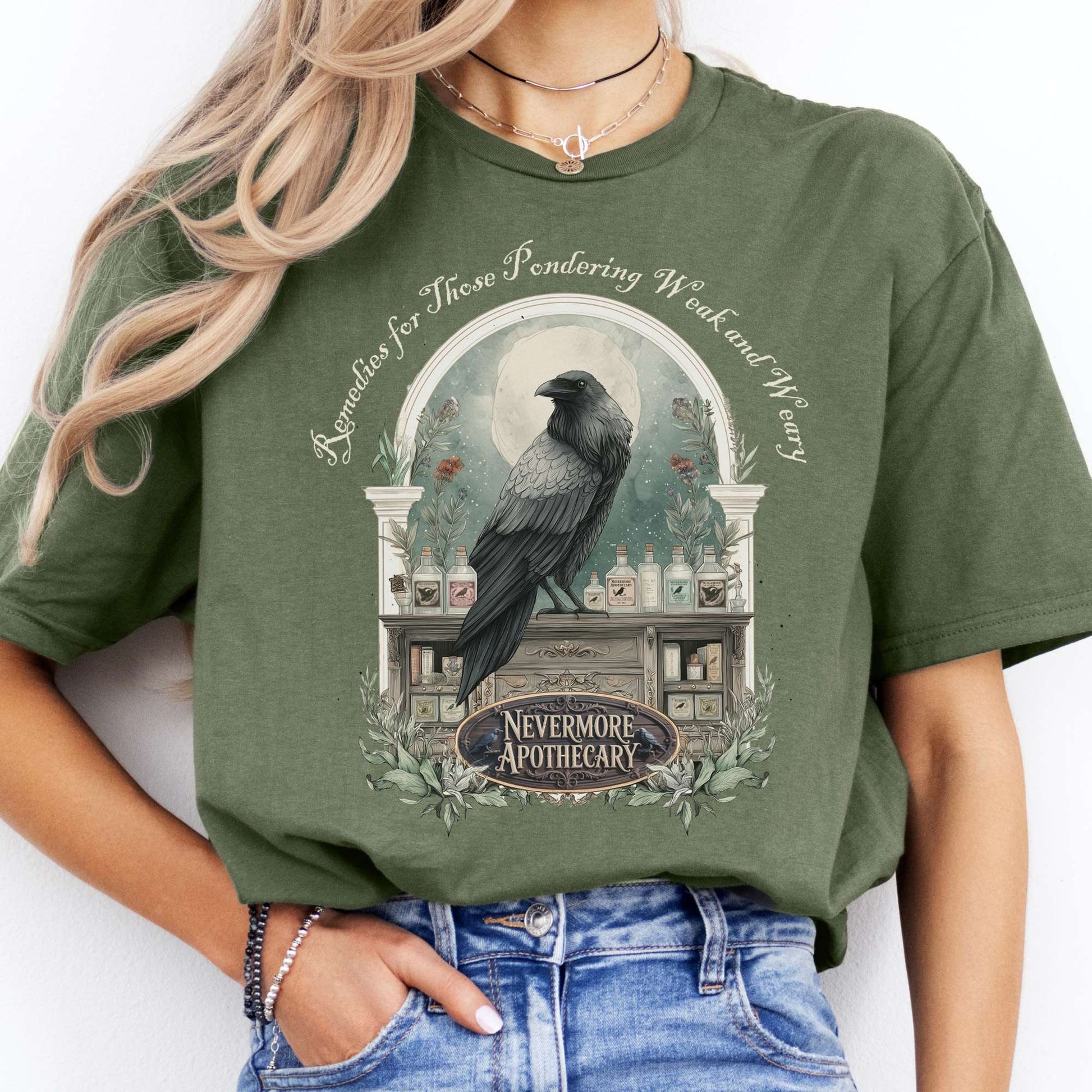 T-Shirt Nevermore Apothecary Edgar Allan Poe T-Shirt The Mystic Eden