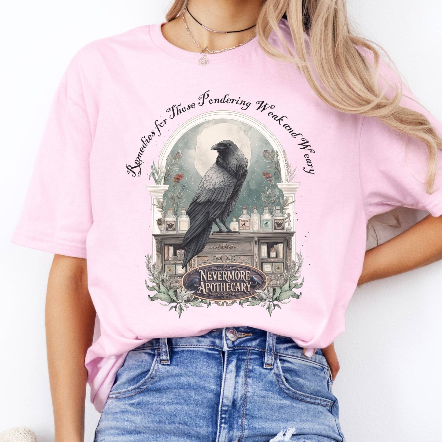 T-Shirt Nevermore Apothecary Edgar Allan Poe T-Shirt The Mystic Eden