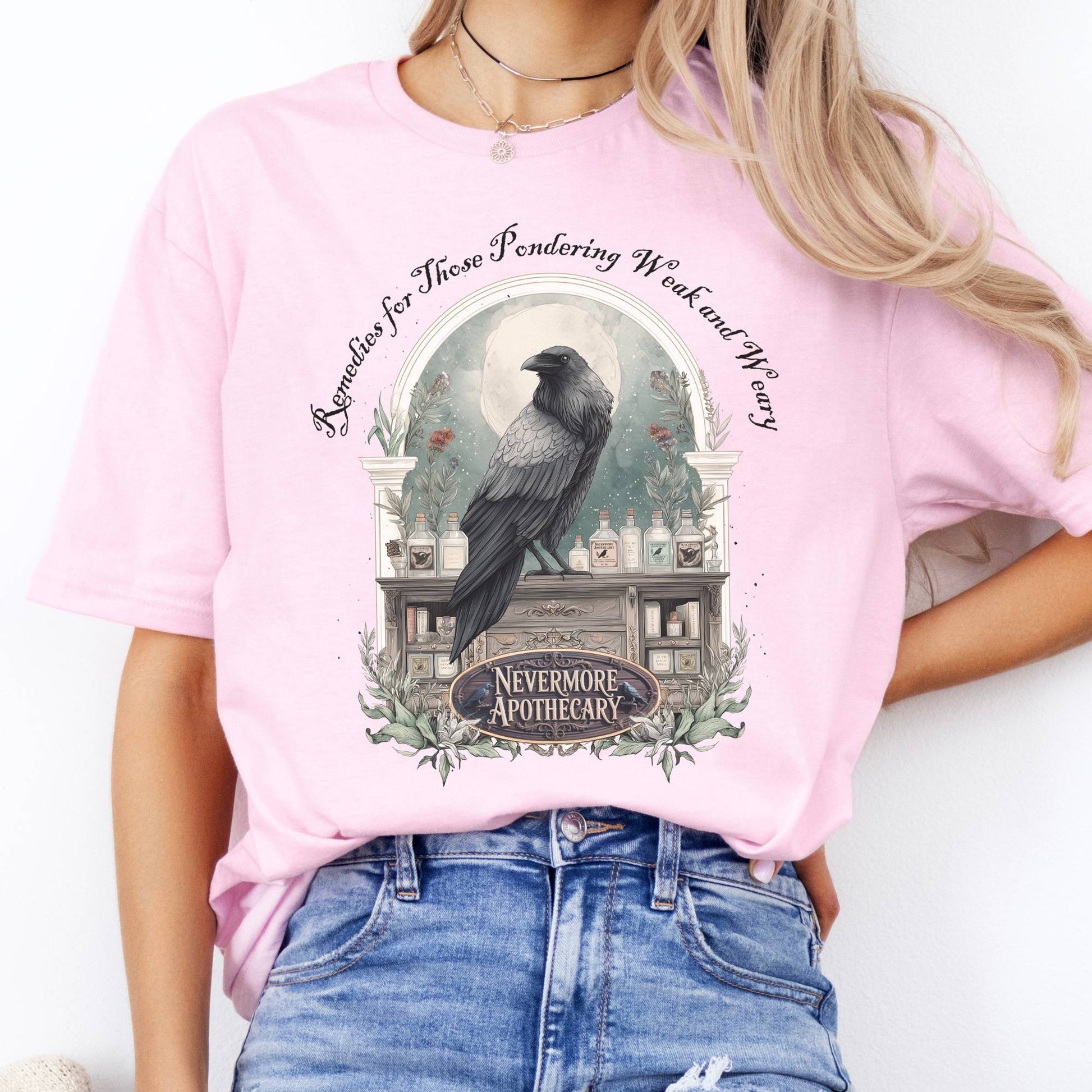 T-Shirt Nevermore Apothecary Edgar Allan Poe T-Shirt The Mystic Eden