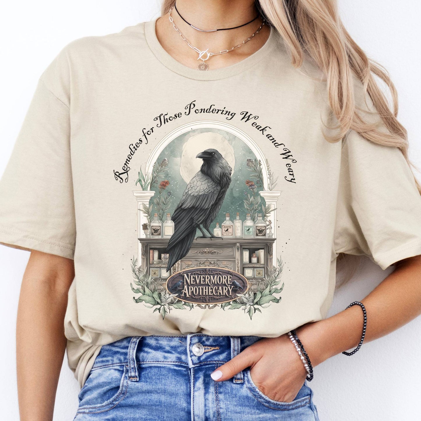 T-Shirt Nevermore Apothecary Edgar Allan Poe T-Shirt The Mystic Eden