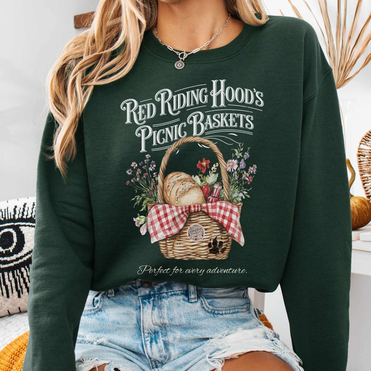 Red Riding Hood's Picnic Baskets Sweatshirt