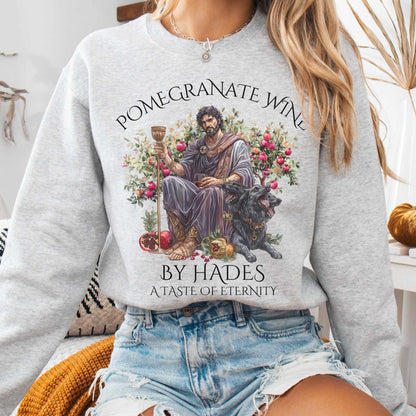 Pomegranate Wine By Hades Sweatshirt - A Taste of Eternity