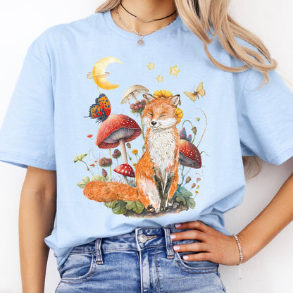 T-Shirts Cottagecore Fox T-Shirt The Mystic Eden