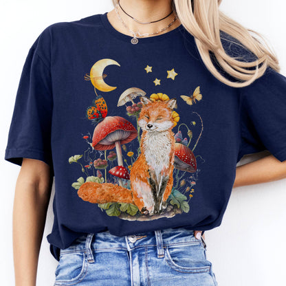 T-Shirts Cottagecore Fox T-Shirt The Mystic Eden