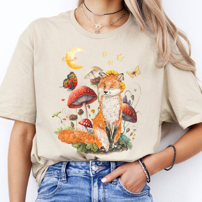 T-Shirts Cottagecore Fox T-Shirt The Mystic Eden