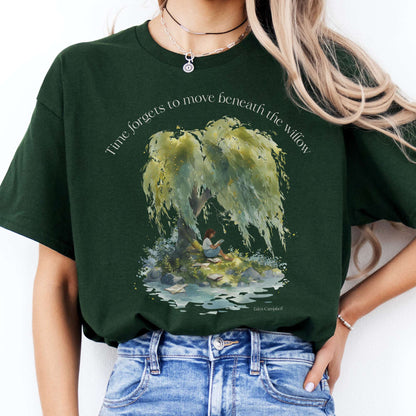T-Shirt Time Forgets to Move Beneath the Willow T-Shirt The Mystic Eden