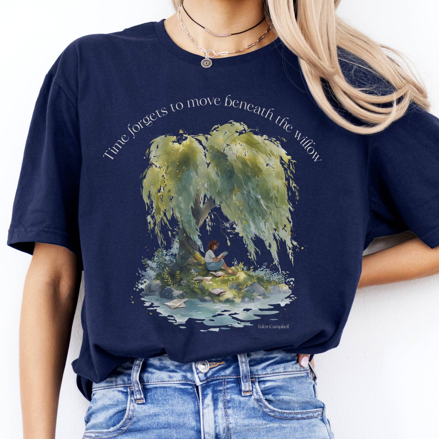 T-Shirt Time Forgets to Move Beneath the Willow T-Shirt The Mystic Eden