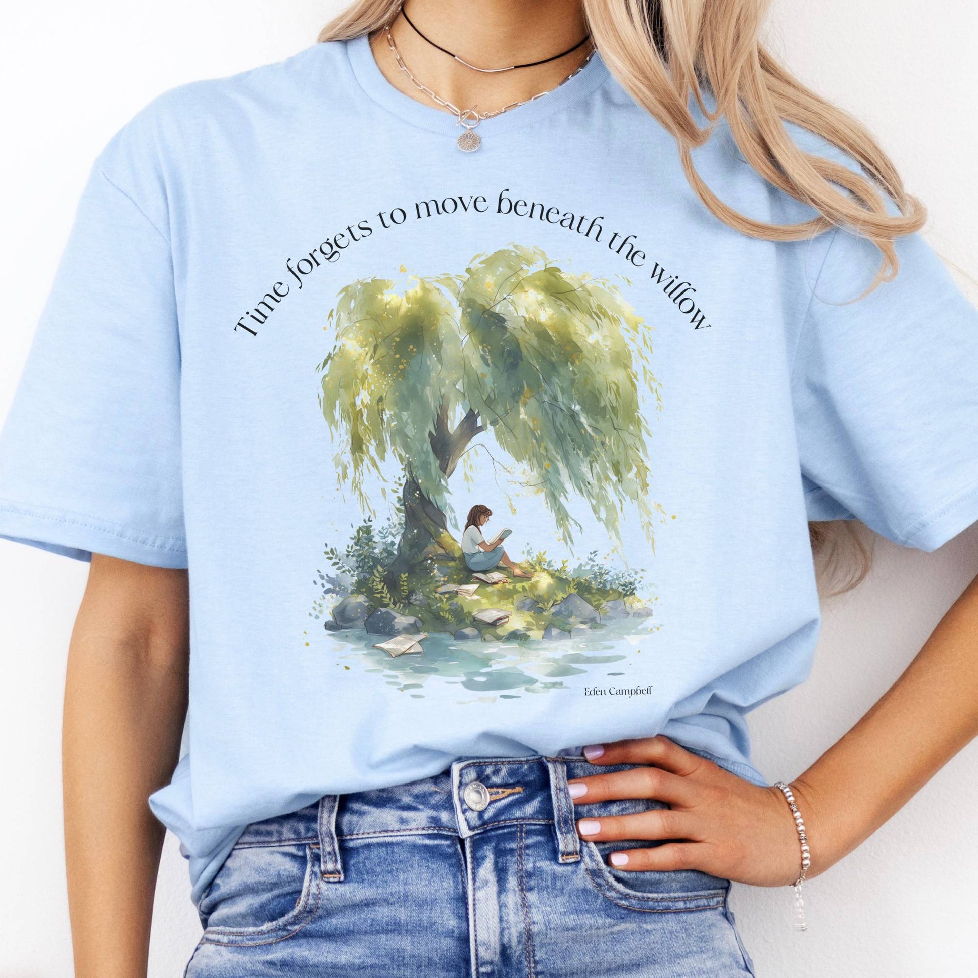 T-Shirt Time Forgets to Move Beneath the Willow T-Shirt The Mystic Eden