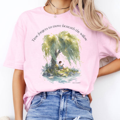 T-Shirt Time Forgets to Move Beneath the Willow T-Shirt The Mystic Eden