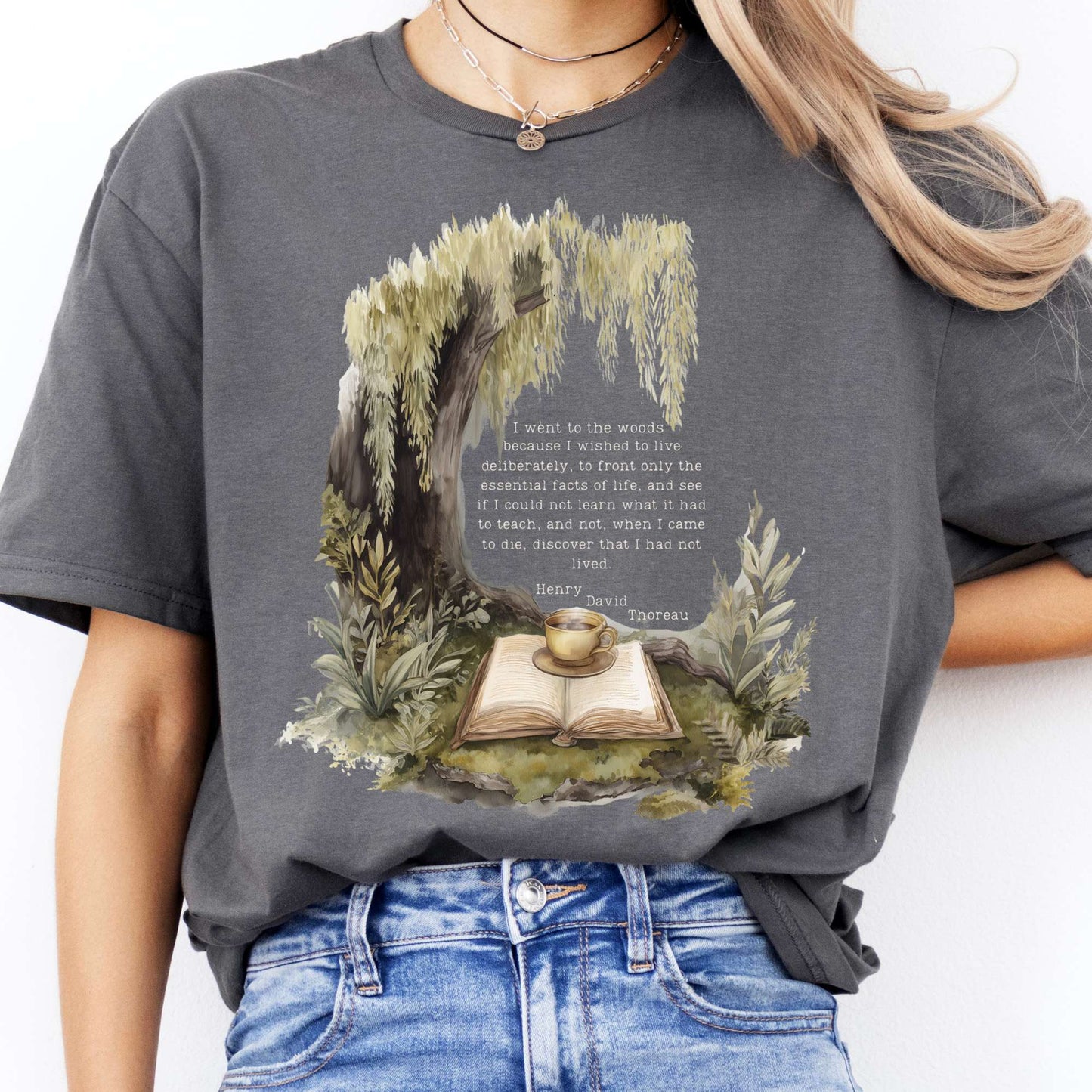 T-Shirt I Went to the Woods Full Quote Thoreau T-Shirt The Mystic Eden