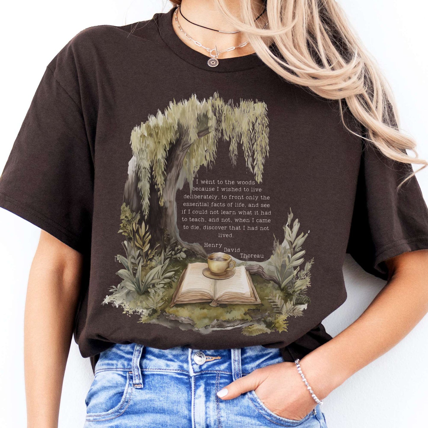 T-Shirt I Went to the Woods Full Quote Thoreau T-Shirt The Mystic Eden